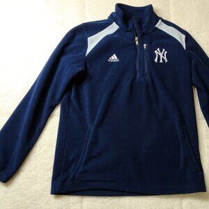 MLB New York Adidas Yankees Blue Fleece Kids Jacket Medium(10/12)